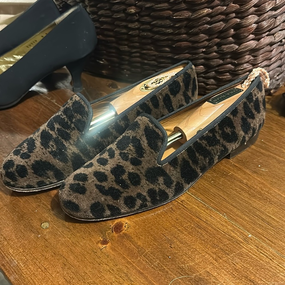 Stubbs & wonton Leopard flats made in Spain